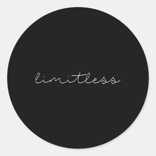 Limitless Entrepreneur Gym-Fitness Inspiration Runder Aufkleber (Vorderseite)