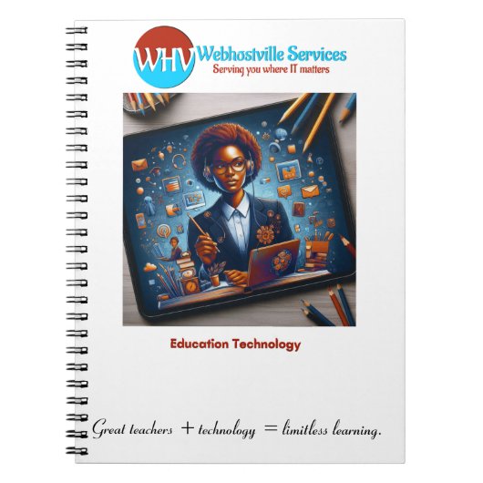 "Limitless Learning: Great Teachers & Tech Noteboo Notizblock (Vorderseite)