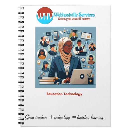 "Limitless Learning: Great Teachers & Tech Noteboo Notizblock (Vorderseite)