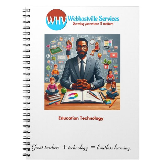 "Limitless Learning: Great Teachers & Tech Noteboo Notizblock (Vorderseite)