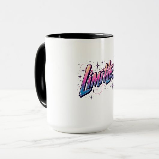 Limitlose Coffe-Tasse - Fett inspirierende Word-Cu Tasse (Vorderseite Links)
