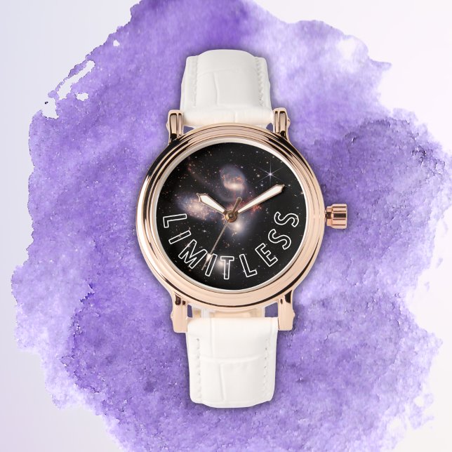 Limitlose Inspirationsgalaxie Armbanduhr (This cosmic watch features the positive reminder that you are limitless.)