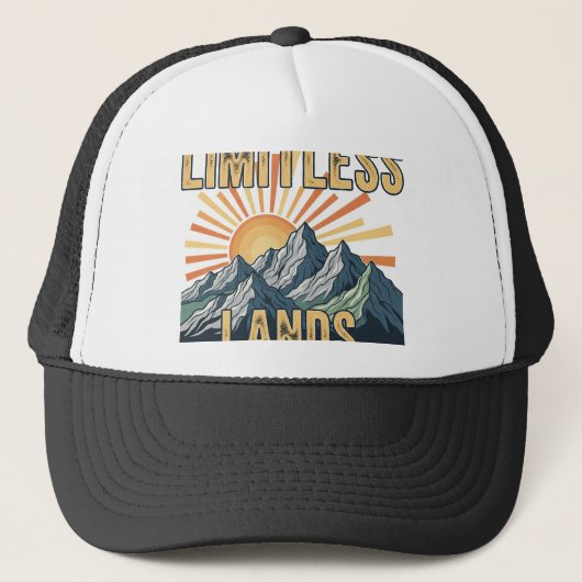 Limitlose Lands.T - Shirt-Design Truckerkappe (Vorderseite)