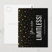 Limitlose Postkarte (schwarz) (Vorne/Hinten)