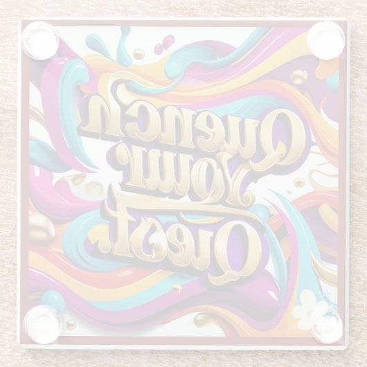 "Limitloses Wachstum" Glasuntersetzer (Rückseite)