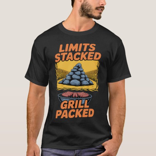 Limits Gestapelte Grill Gepackte Taubenjagd Jäger  T-Shirt (Vorderseite)