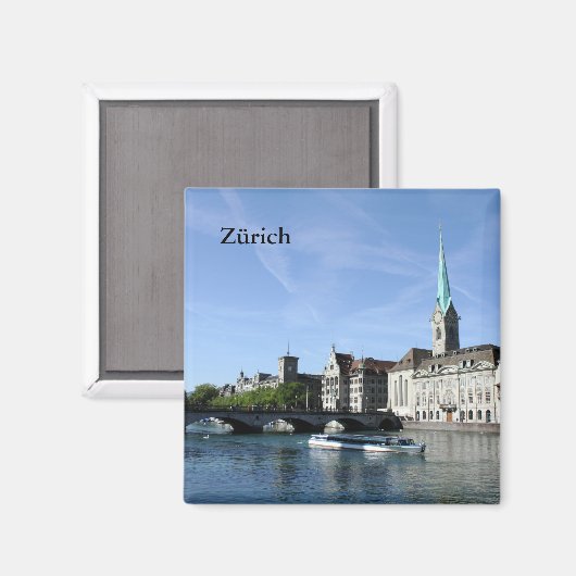 Limmat River in Zürich Magnet (Vorderseite/Rückseite)