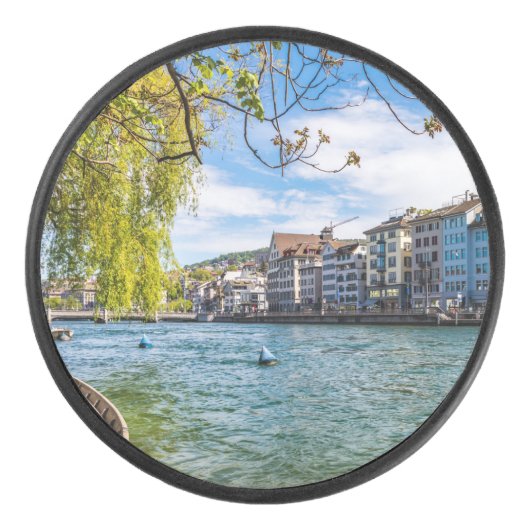 Limmat River, Zürich Eishockey Puck (Vorderseite)