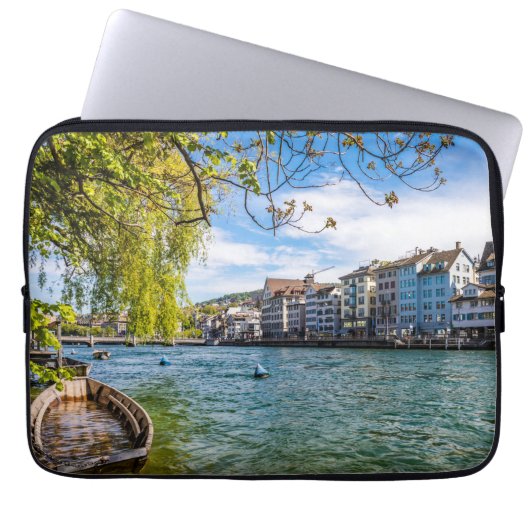 Limmat River, Zürich Laptopschutzhülle (Vorderseite)