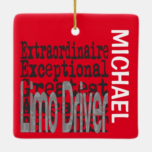 Limo Driver Extraordinaire CUSTOM Keramikornament (Rückseite)