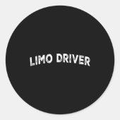 Limo Driver Runder Aufkleber (Vorderseite)