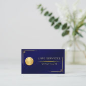 Limo-Fahrer und Chauffeur-Service QR-Code Visitenkarte (Stehend Vorderseite)