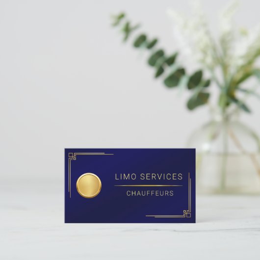 Limo-Fahrer und Chauffeur-Service QR-Code Visitenkarte (Stehend Vorderseite)