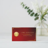 Limo Fahrer und Chauffeur Service Red QR Code Visitenkarte (Stehend Vorderseite)