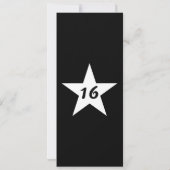 Limo in City Black & White Party Einladung (Rückseite)