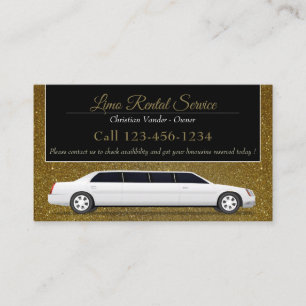 Limo-Miet- und Fahrerservice Luxus-Glitzer Visitenkarte