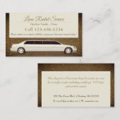 Limo-Miet- und Fahrerservice | Luxus-Glitzer Visitenkarte (Vorne/Hinten)