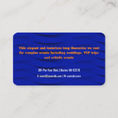 Limo-Miet- und Fahrerservice | Luxus Visitenkarte (Rückseite)