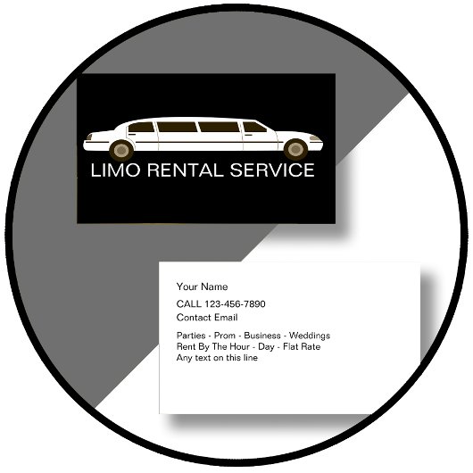 Limo Rental Simple Business Cards Visitenkarte