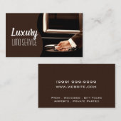 Limo Service Driver, Cab, Taxi Business Card Visitenkarte (Vorne/Hinten)