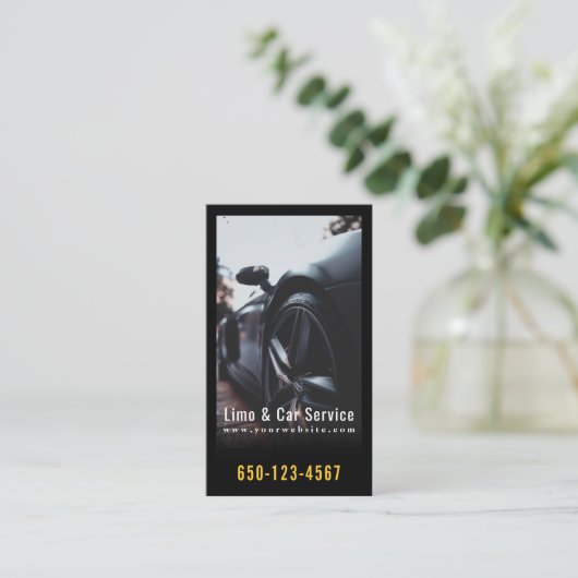 Limo Service limousine Frische Pasta machen Visitenkarte (Stehend Vorderseite)