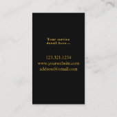 Limo Service limousine Frische Pasta machen Visitenkarte (Rückseite)