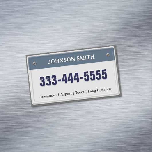 Limo & Taxi Service - Cool lizenziertes Plakat Magnetische Visitenkarte (Beispiel)