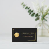 Limo & Taxi Service Elegante Visitenkarte (Stehend Vorderseite)