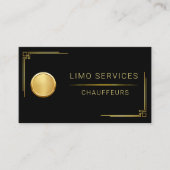 Limo & Taxi Service Elegante Visitenkarte (Vorderseite)