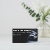Limo & Taxi Service Elegante Visitenkarte (Stehend Vorderseite)
