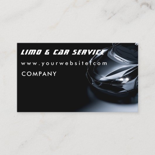 Limo & Taxi Service Elegante Visitenkarte (Vorderseite)