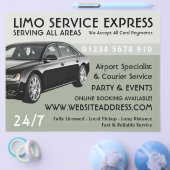 Limo Taxi Service mit Preislisten Werbung Flyer (Einzeln)