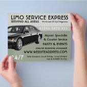 Limo Taxi Service mit Preislisten Werbung Flyer (Hand)