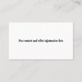 Limo- und Driver-Service-Visitenkarten Visitenkarte (Rückseite)