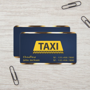 Limo- und Taxi-Fahrer Modernes Stadt-Profi-Auto Visitenkarte