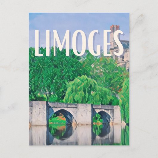 Limoges Foto Vintage Postkarte (Vorderseite)
