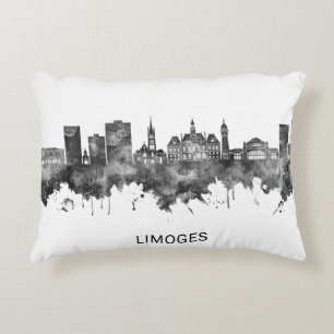 Limoges France Skyline BW Dekokissen