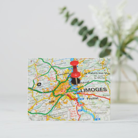 Limoges, Frankreich Postkarte (Stehend Vorderseite)