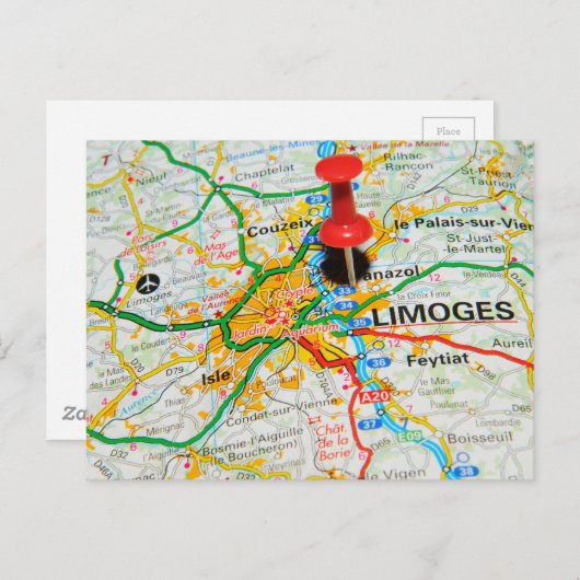 Limoges, Frankreich Postkarte (Vorne/Hinten)