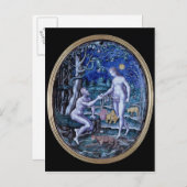 Limoges-Tafel mit Adam und Eva, um 1570 Postkarte (Vorne/Hinten)