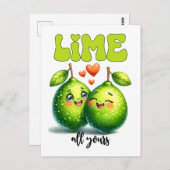 Limon All Yours Funny Punny Valentine Postkarte (Vorne/Hinten)