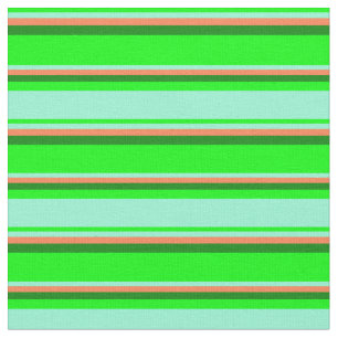 Limon, Aquamarine, Korallen und grüne Farbmuster Stoff