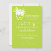 Limon Beach Palm Tree Zielscheibe Einladung (Vorderseite)