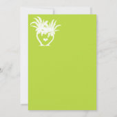 Limon Beach Palm Tree Zielscheibe Einladung (Rückseite)