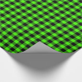 Limon Black Buffalo Kariert Tartan Geschenkpapier (Ecke)