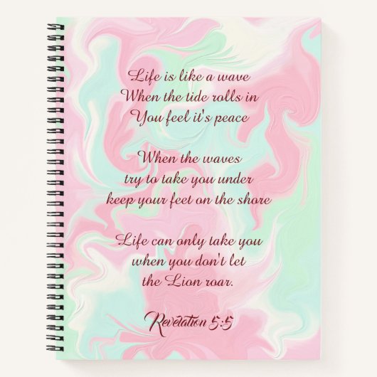 Limon Blend Marble Journal. Das Leben ist wie eine Notizbuch (Vorderseite)