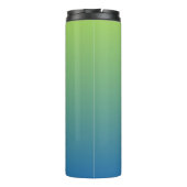 Limon Blue Gradient Custom Monogram Tumbler Thermosbecher (Rückseite)