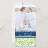Limon Blue Save the Date Hochzeitskarten (Vorderseite)