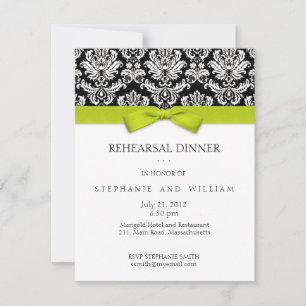 Limon Bow Damask Probe Dinner Einladung