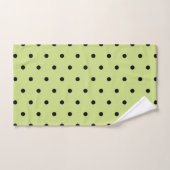 Limon Chartreuse Whimsical Black Polka Dot Badhandtuch Set (Handtuch)